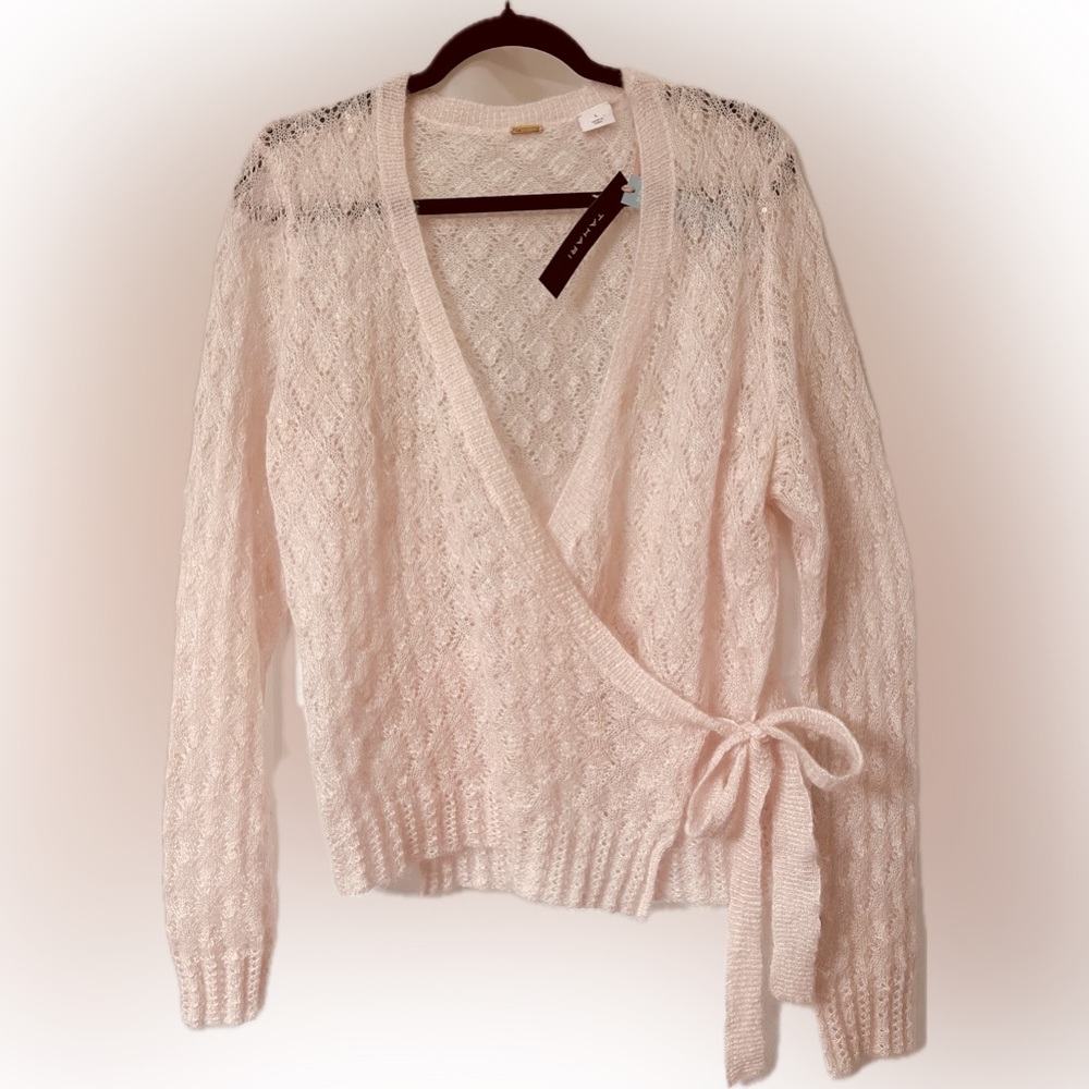 T Tahari 100% CASHMERE wrap cardigan BRAND NEW!